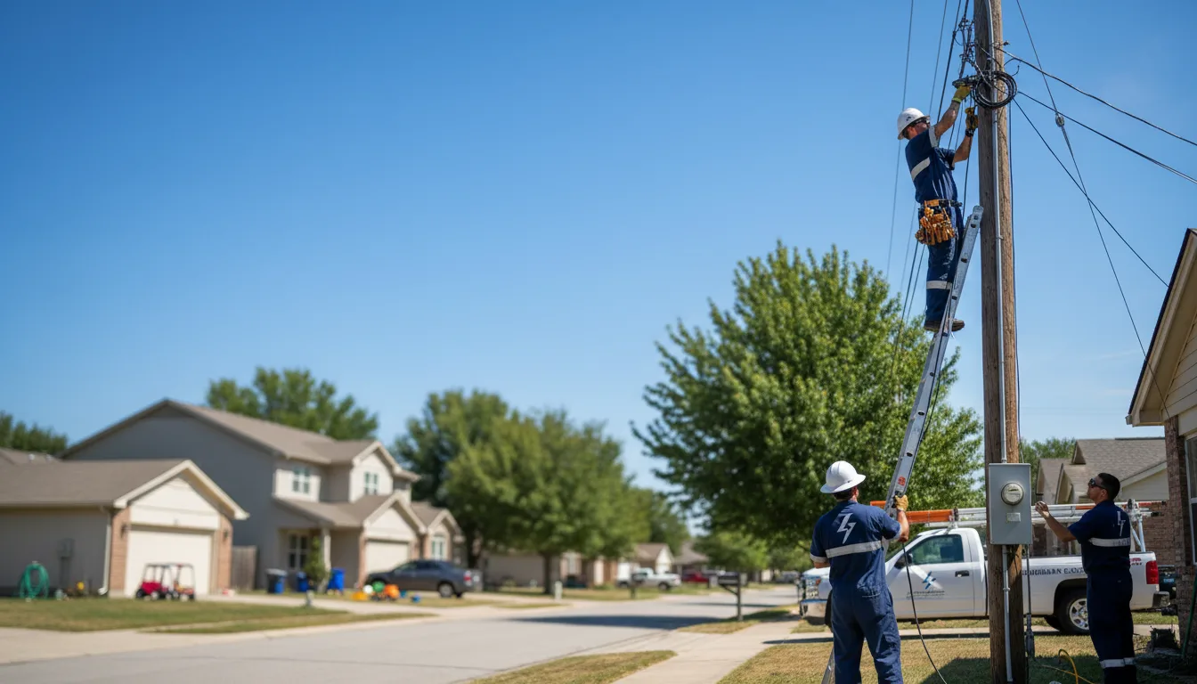 Residential electrician providing installation services in Haslet, TX